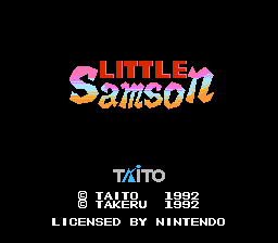Little Samson title screen for NES